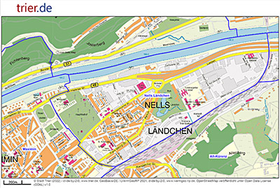 Stadtplan aus Geoportal der Stadt Trier